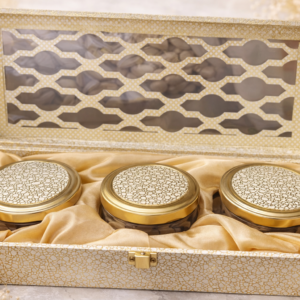 Elegant gift set with golden accents